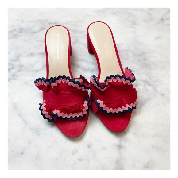 Loeffler Randall Vera Suede Ric Rac Slide Sandals 9.5 - Picture 4 of 11